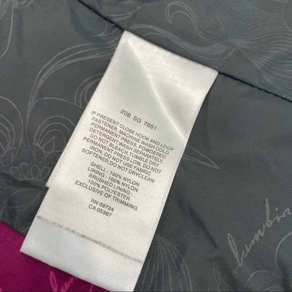 Columbia Kids Jacket with Fleece Liner Pink - Picture 6 of 6